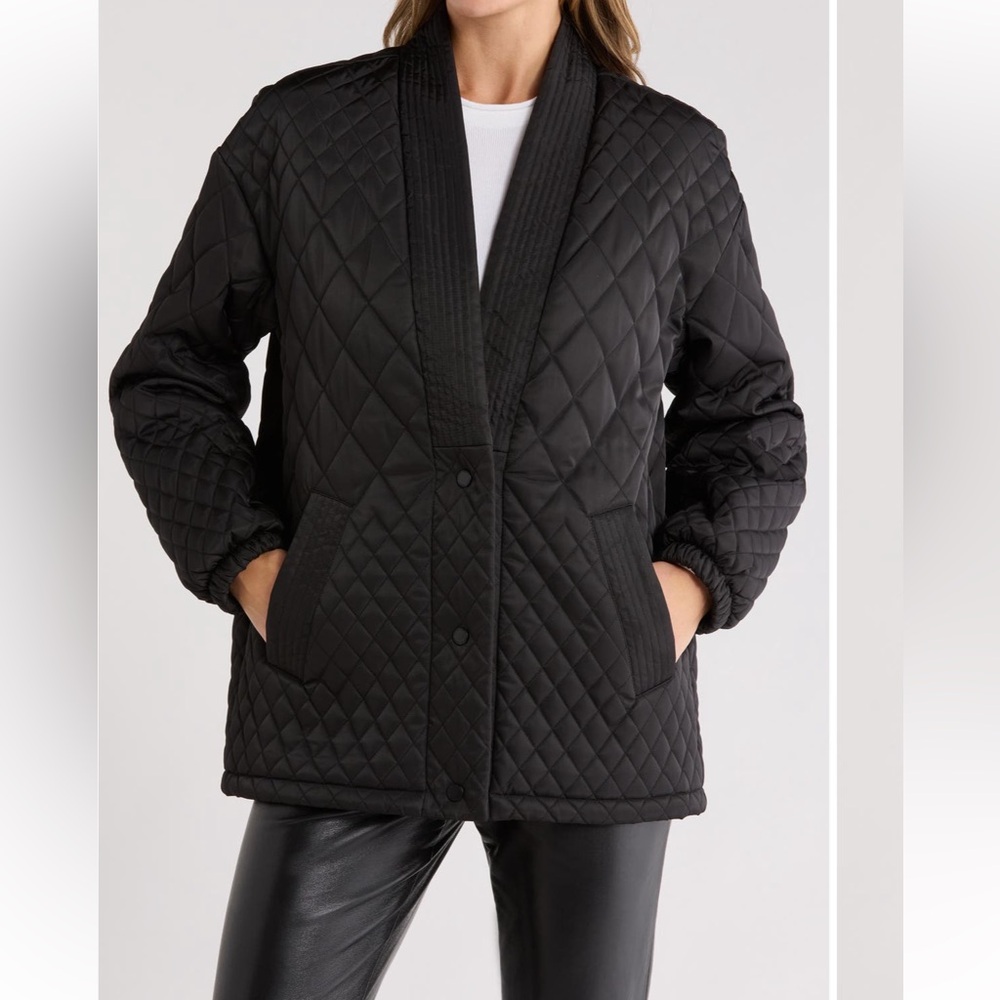NWT Rebecca Minkoff Black Quilted Puffer Jacket